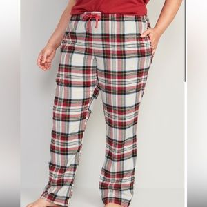 Old Navy White Tartan Plaid Pajama Pants